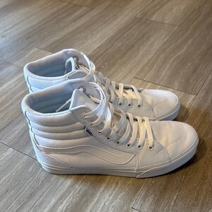 Vans White High-Top Sneakers Women WORN ONCE